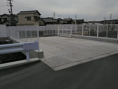 ノダ清水　社員駐車場通路用橋設置工事